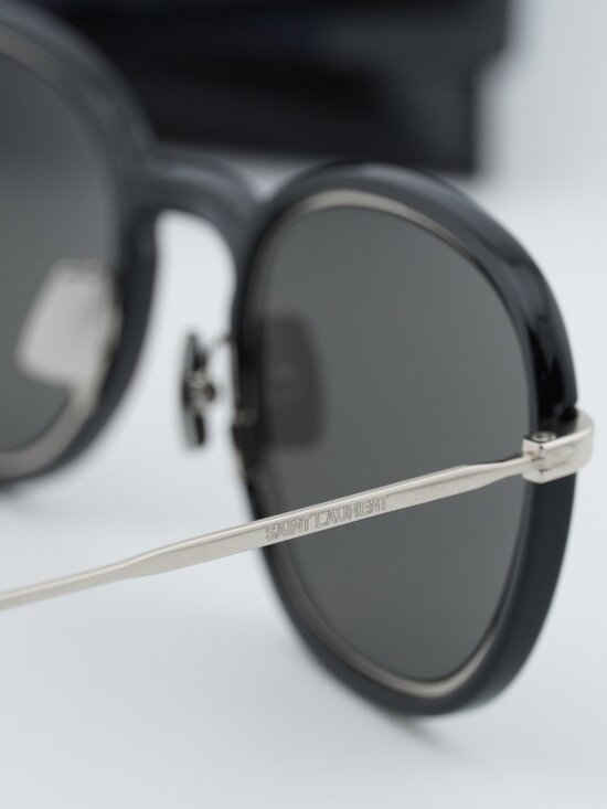 Saint Laurent SL436 001 Round Sunglasses - Black main image 5